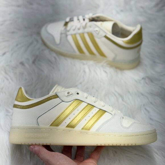 Adidas LAFC Centennial 85 Mens Shoes White Gold JP5169 NEW Sz 10